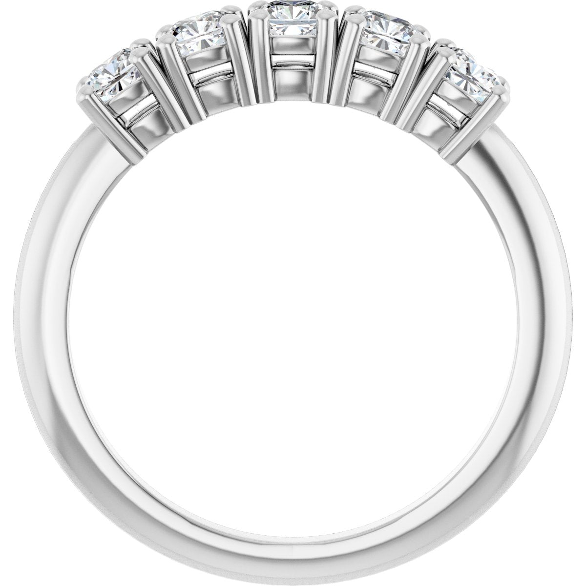 3/4 Ctw Cushion Lab-Grown Diamond Anniversary Band - White Gold - Lab Grown Diamond