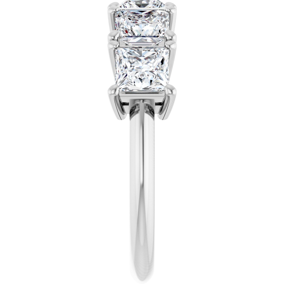 2 5/8 Ctw Square Lab-Grown Diamond Anniversary Band - White Gold - Lab Grown Diamond