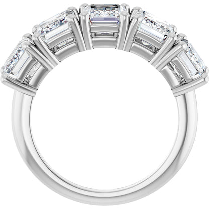 5 1/2 Ctw Emerald Lab-Grown Diamond Anniversary Band - White Gold - Lab Grown Diamond