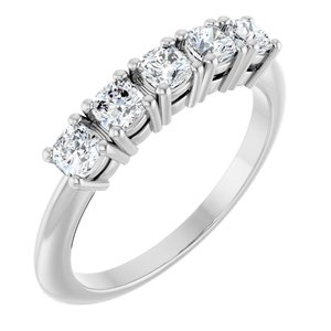 3/4 Ctw Cushion Lab-Grown Diamond Anniversary Band