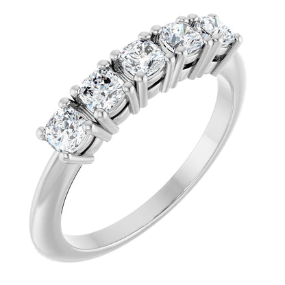 3/4 Ctw Cushion Lab-Grown Diamond Anniversary Band