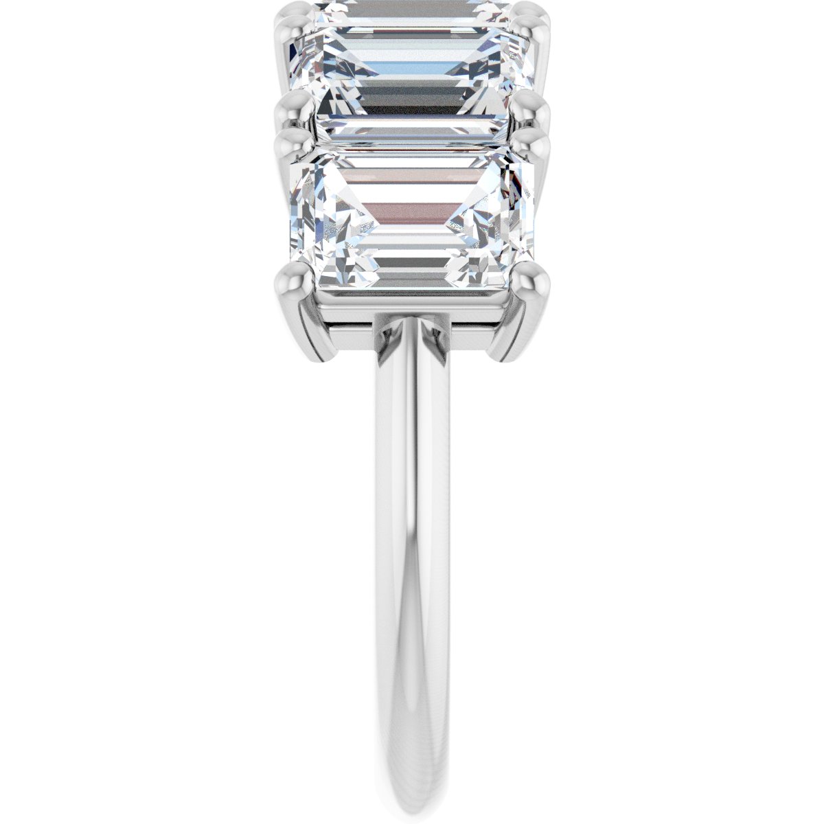 5 1/2 Ctw Emerald Lab-Grown Diamond Anniversary Band - White Gold - Lab Grown Diamond