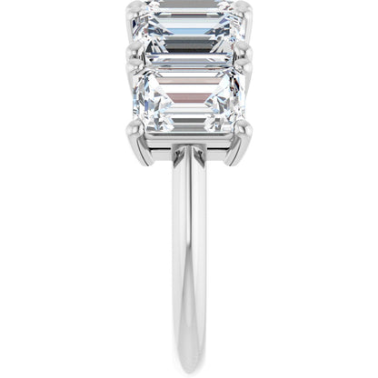 5 1/2 Ctw Emerald Lab-Grown Diamond Anniversary Band - White Gold - Lab Grown Diamond