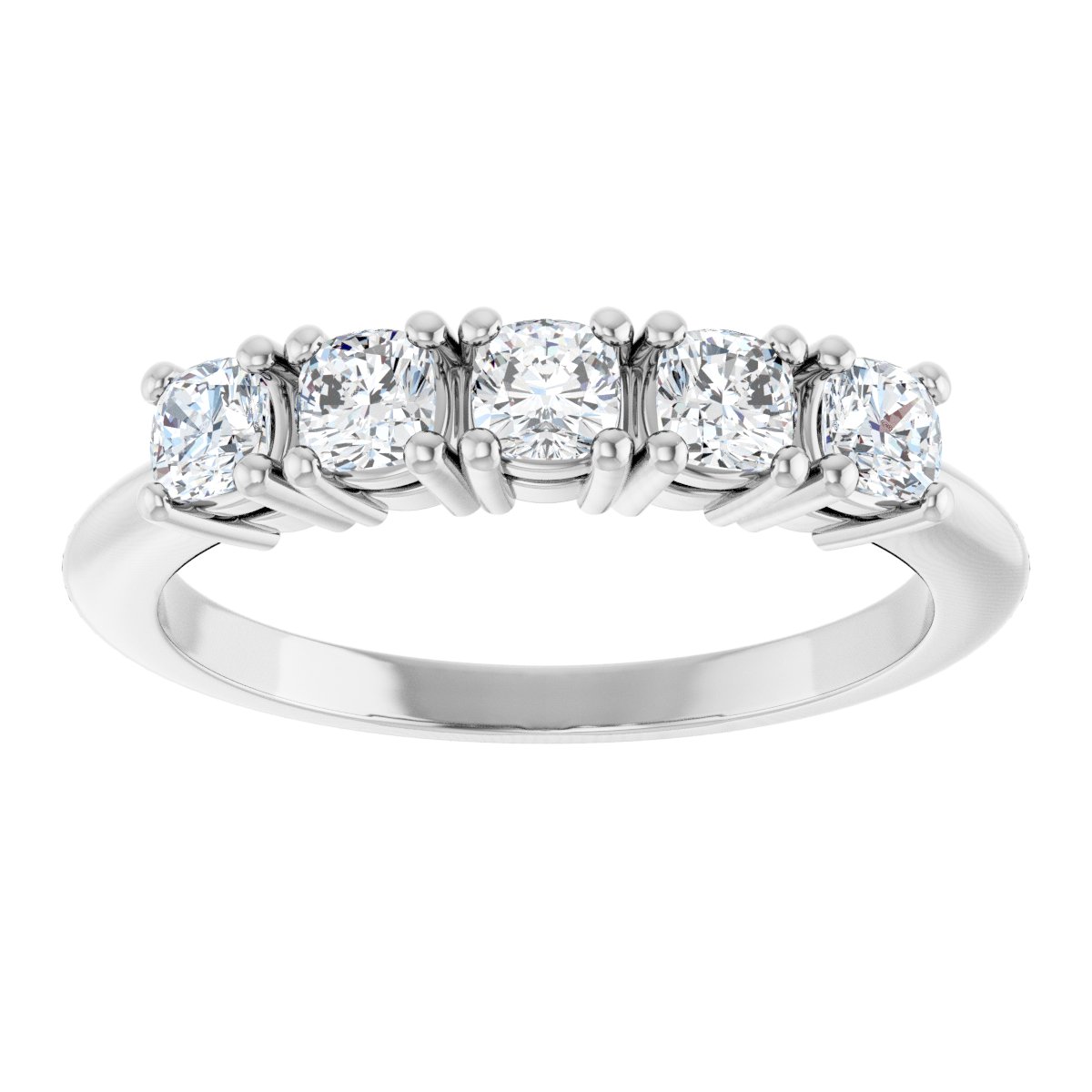 3/4 Ctw Cushion Lab-Grown Diamond Anniversary Band - White Gold - Lab Grown Diamond