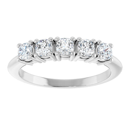 3/4 Ctw Cushion Lab-Grown Diamond Anniversary Band - White Gold - Lab Grown Diamond