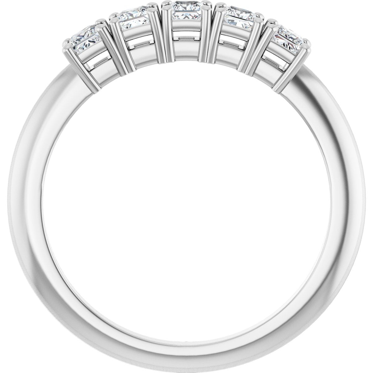 1/3 Ctw Square Lab-Grown Diamond Anniversary Band - White Gold - Lab Grown Diamond
