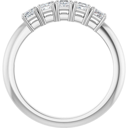 1/3 Ctw Square Lab-Grown Diamond Anniversary Band - White Gold - Lab Grown Diamond