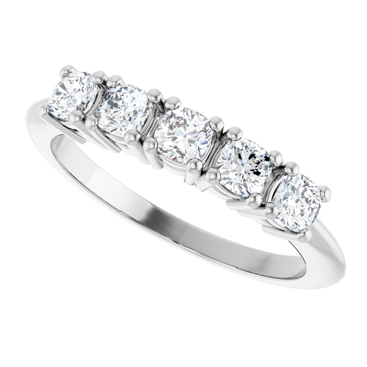 3/4 Ctw Cushion Lab-Grown Diamond Anniversary Band - White Gold - Lab Grown Diamond