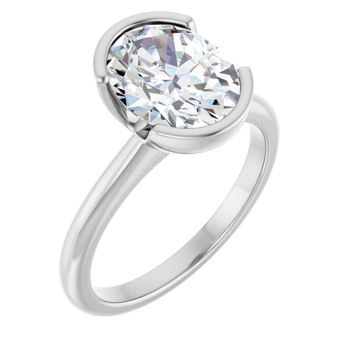 2 1/2 Ctw Oval Lab-Grown Diamond Engagement Ring
