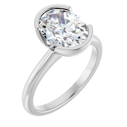 2 1/2 Ctw Oval Lab-Grown Diamond Engagement Ring