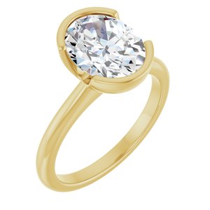 2 1/2 Ctw Oval Lab-Grown Diamond Engagement Ring