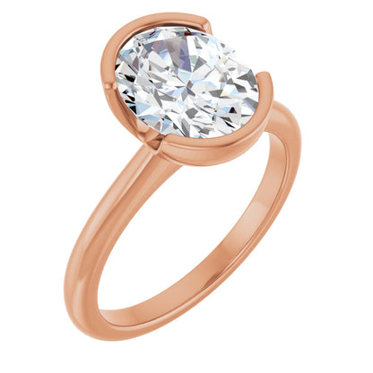 2 1/2 Ctw Oval Lab-Grown Diamond Engagement Ring