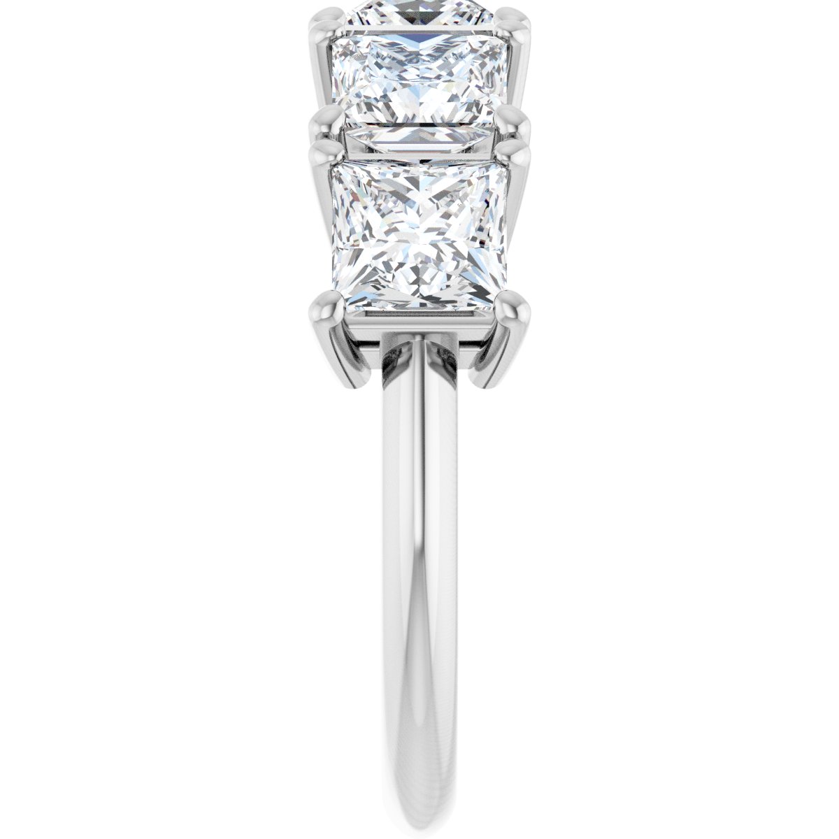 3 3/4 Ctw Square Lab-Grown Diamond Anniversary Band - White Gold - Lab Grown Diamond