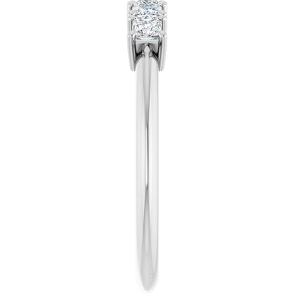 1/3 Ctw Square Lab-Grown Diamond Anniversary Band - White Gold - Lab Grown Diamond