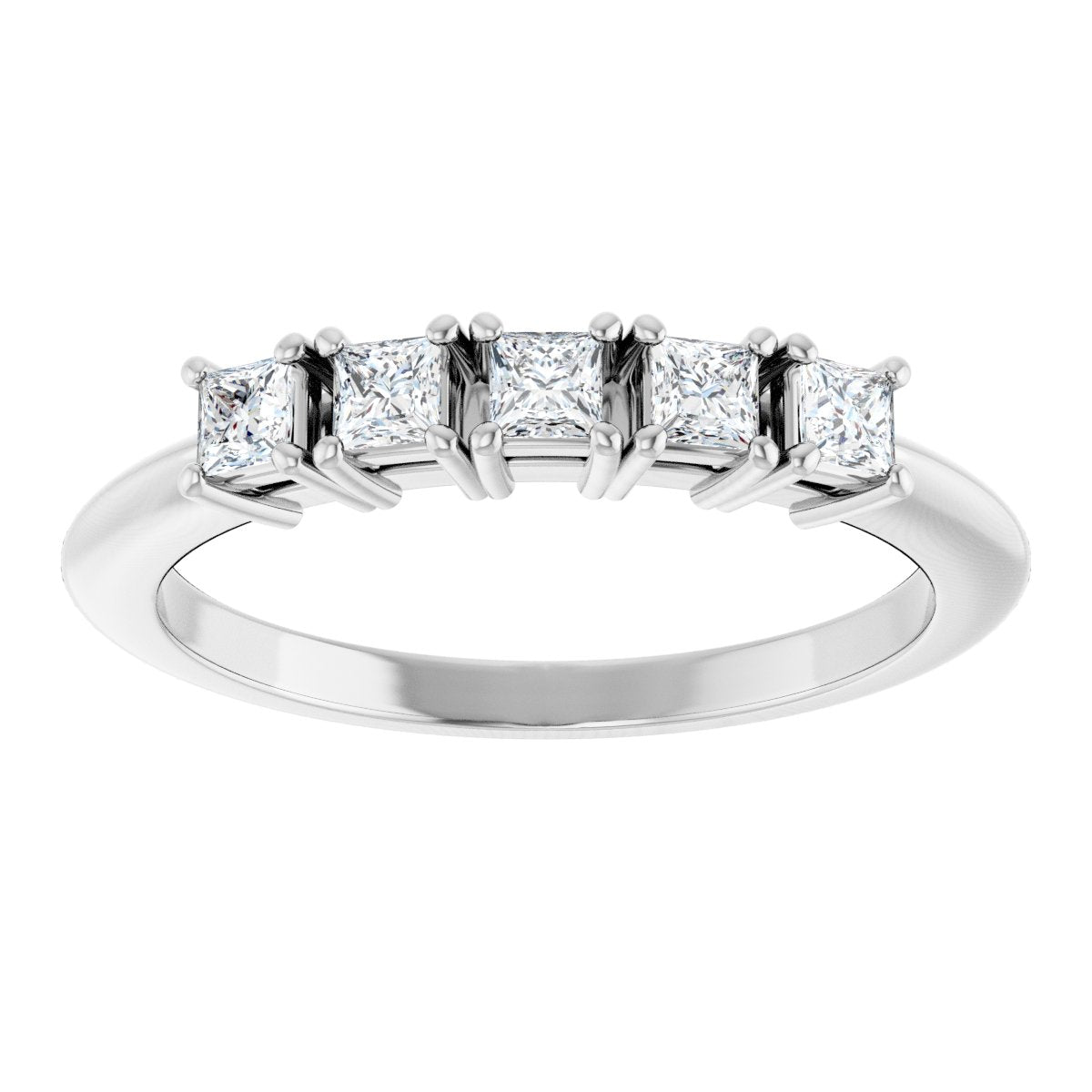 1/3 Ctw Square Lab-Grown Diamond Anniversary Band - White Gold - Lab Grown Diamond