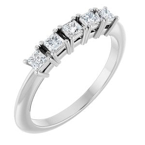 1/3 Ctw Square Lab-Grown Diamond Anniversary Band