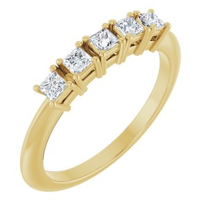 1/3 Ctw Square Lab-Grown Diamond Anniversary Band
