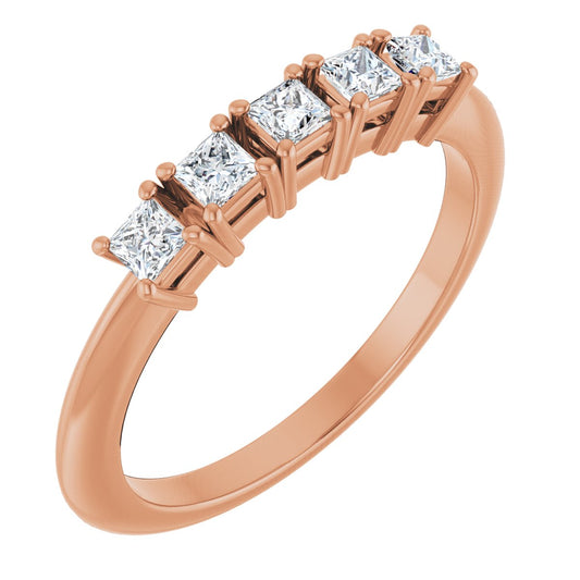 1/3 Ctw Square Lab-Grown Diamond Anniversary Band