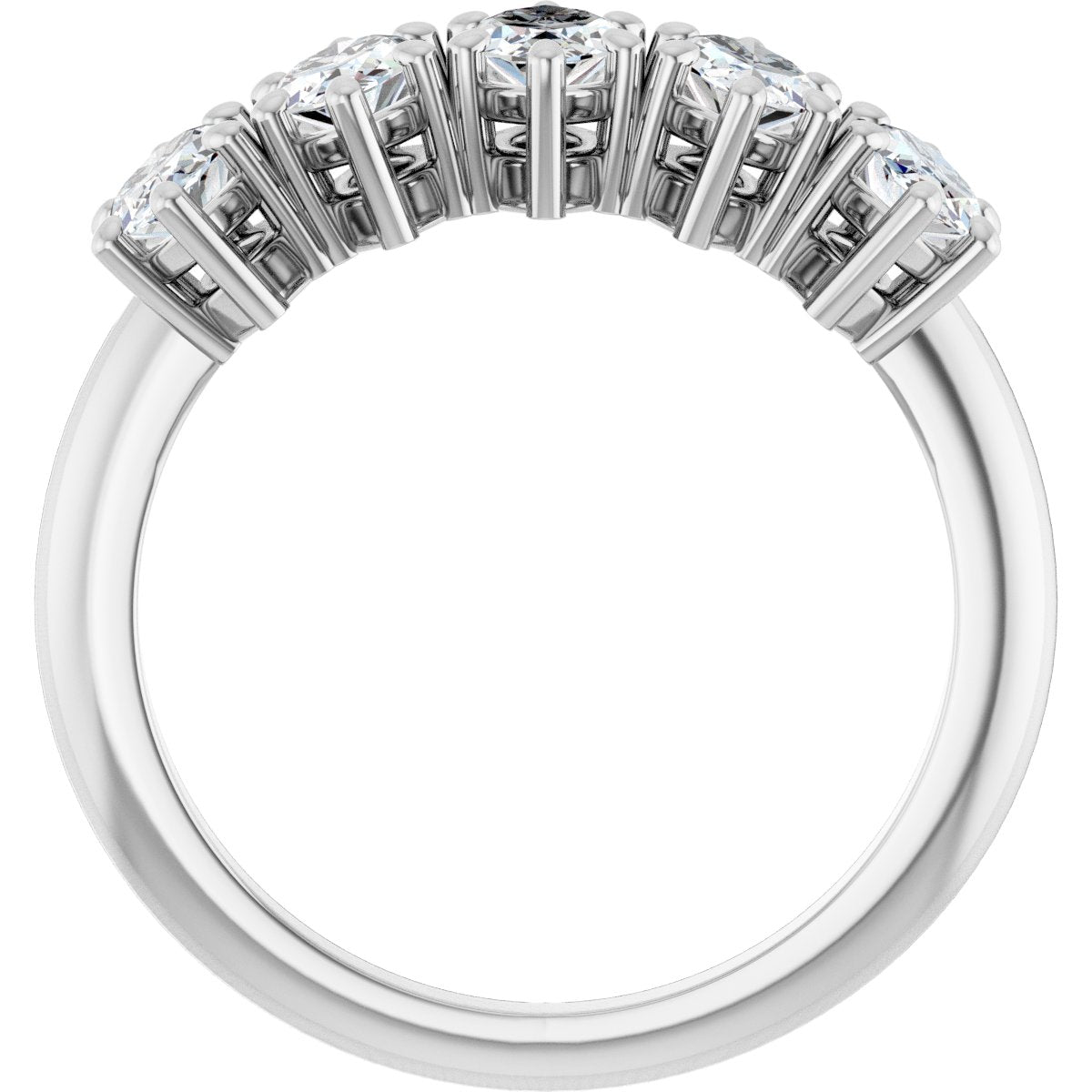 1 1/2 Ctw Marquise Lab-Grown Diamond Anniversary Band - White Gold - Lab Grown Diamond
