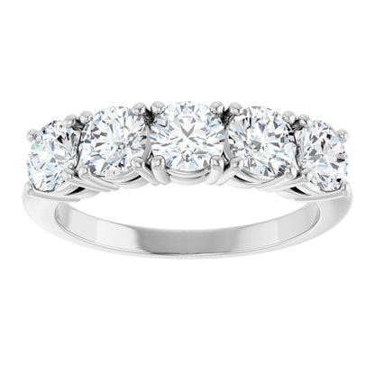 1 5/8 Ctw Lab-Grown Diamond Anniversary Band - White Gold - Lab Grown Diamond