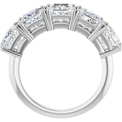 3 3/4 Ctw Square Lab-Grown Diamond Anniversary Band - White Gold - Lab Grown Diamond