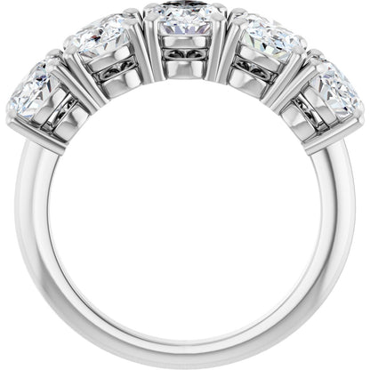 3 3/4 Ctw Oval Lab-Grown Diamond Anniversary Band - White Gold - Lab Grown Diamond