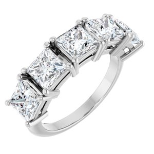 3 3/4 Ctw Square Lab-Grown Diamond Anniversary Band