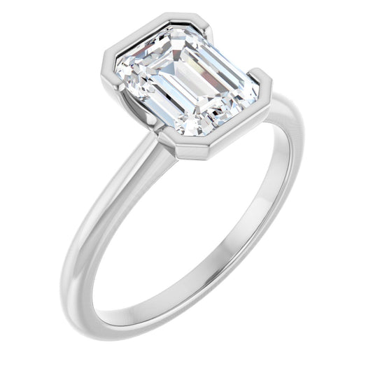 1 3/4 Ctw Emerald Lab-Grown Diamond Engagement Ring