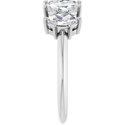 1 1/2 Ctw Marquise Lab-Grown Diamond Anniversary Band - White Gold - Lab Grown Diamond