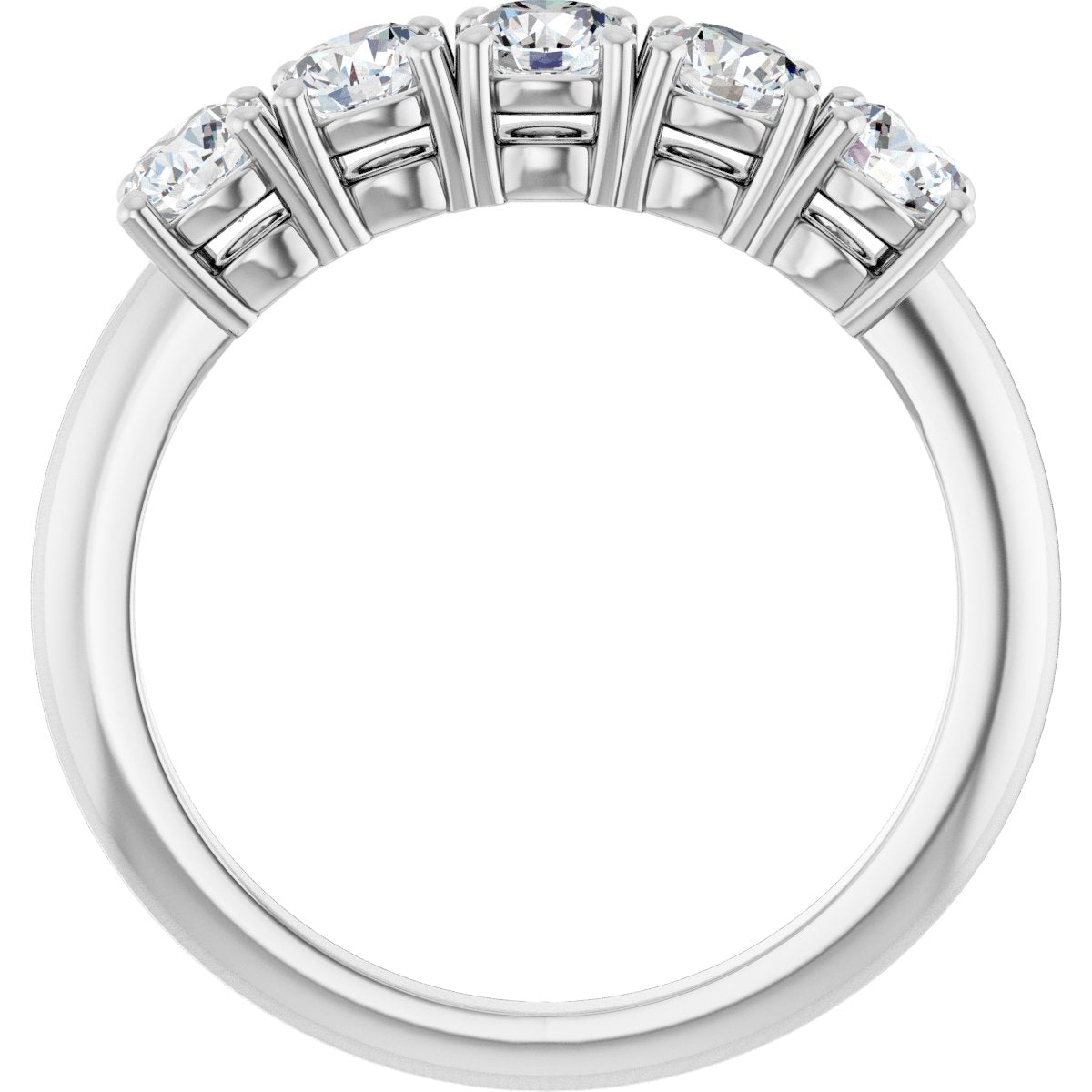 1 1/5 Ctw Lab-Grown Diamond Anniversary Band - White Gold - Lab Grown Diamond