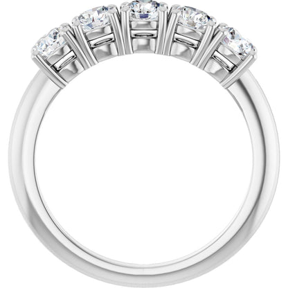 1 1/5 Ctw Lab-Grown Diamond Anniversary Band - White Gold - Lab Grown Diamond