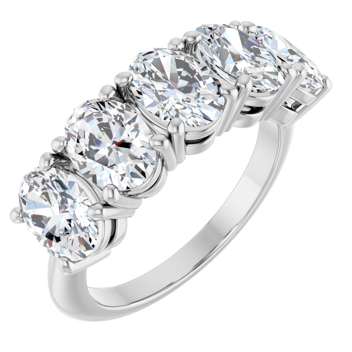 3 3/4 Ctw Oval Lab-Grown Diamond Anniversary Band