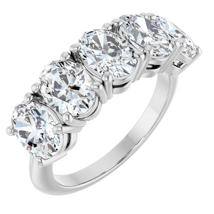 3 3/4 Ctw Oval Lab-Grown Diamond Anniversary Band