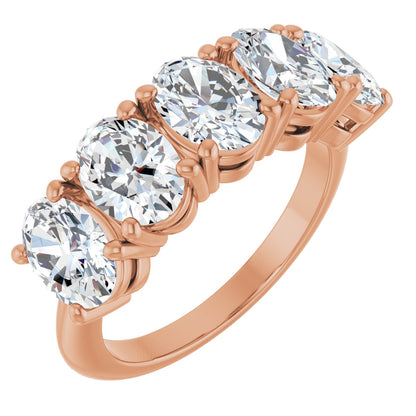 3 3/4 Ctw Oval Lab-Grown Diamond Anniversary Band