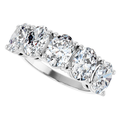 3 3/4 Ctw Oval Lab-Grown Diamond Anniversary Band - White Gold - Lab Grown Diamond