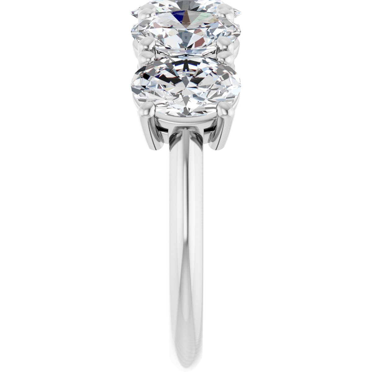 3 3/4 Ctw Oval Lab-Grown Diamond Anniversary Band - White Gold - Lab Grown Diamond