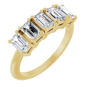 1 7/8 Ctw Emerald Lab-Grown Diamond Anniversary Band