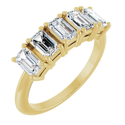 1 7/8 Ctw Emerald Lab-Grown Diamond Anniversary Band