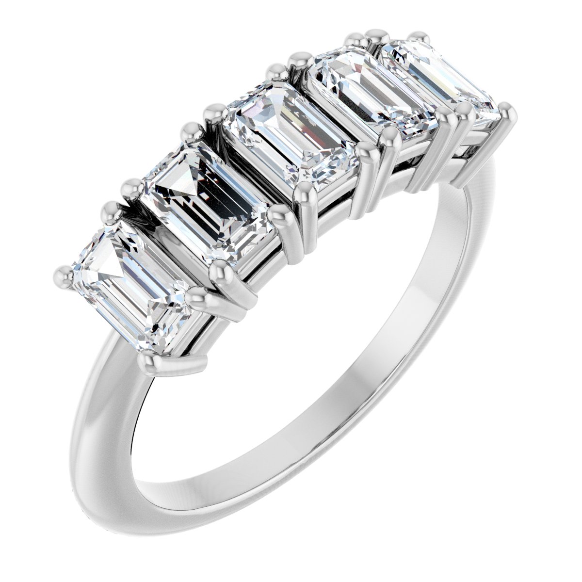 1 7/8 Ctw Emerald Lab-Grown Diamond Anniversary Band