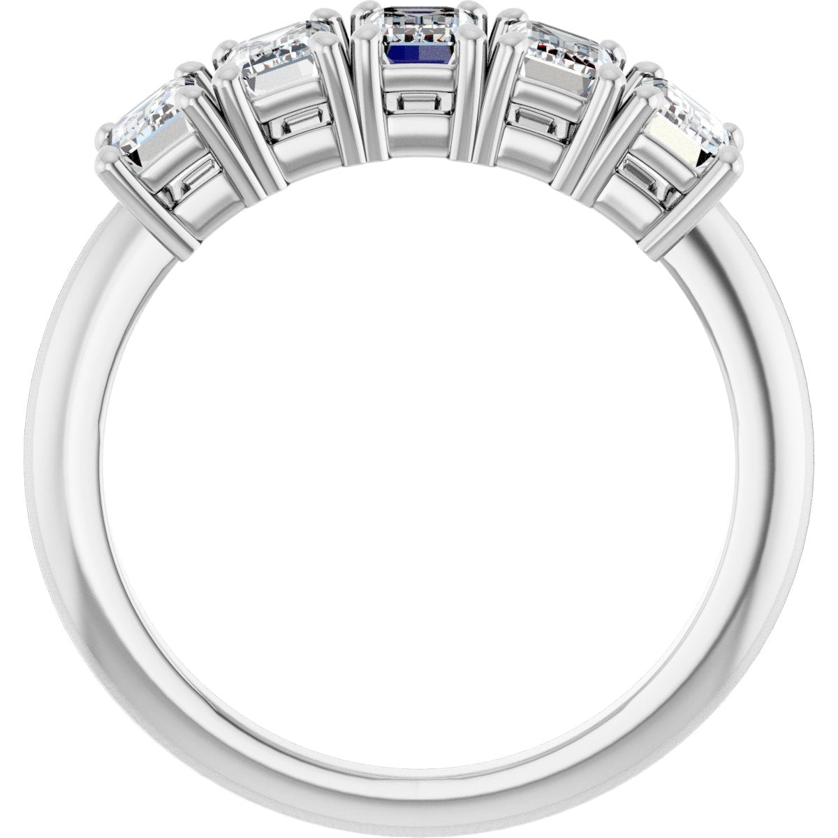 1 7/8 Ctw Emerald Lab-Grown Diamond Anniversary Band - White Gold - Lab Grown Diamond