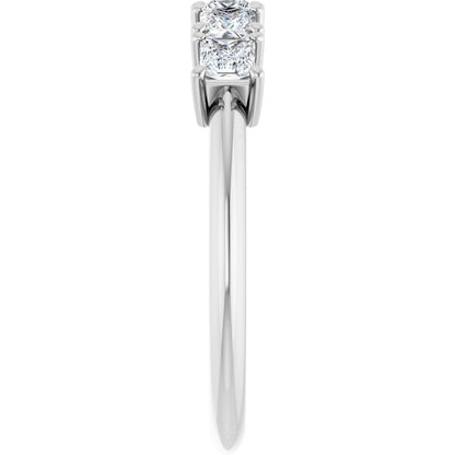 1/2 Ctw Square Lab-Grown Diamond Anniversary Band - White Gold - Lab Grown Diamond