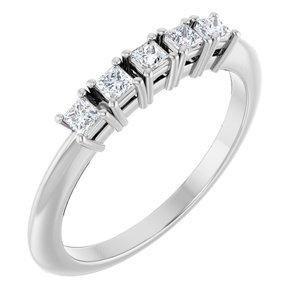 1/4 Ctw Square Lab-Grown Diamond Anniversary Band