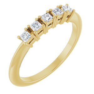 1/4 Ctw Square Lab-Grown Diamond Anniversary Band