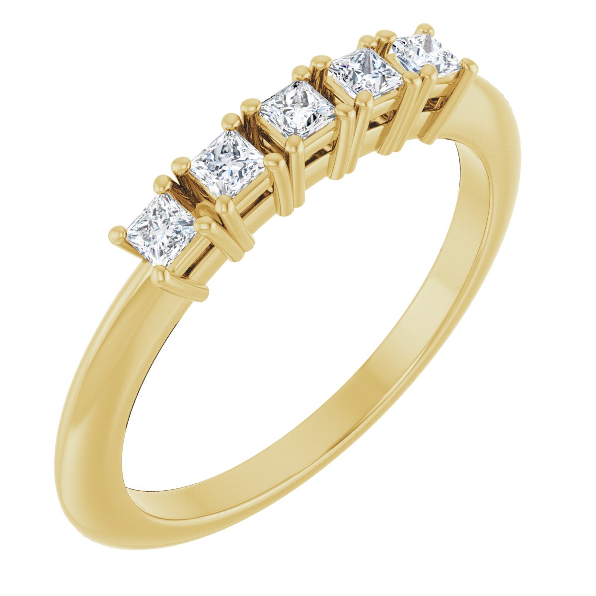 1/4 Ctw Square Lab-Grown Diamond Anniversary Band