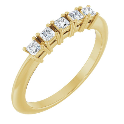 1/4 Ctw Square Lab-Grown Diamond Anniversary Band