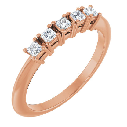 1/4 Ctw Square Lab-Grown Diamond Anniversary Band