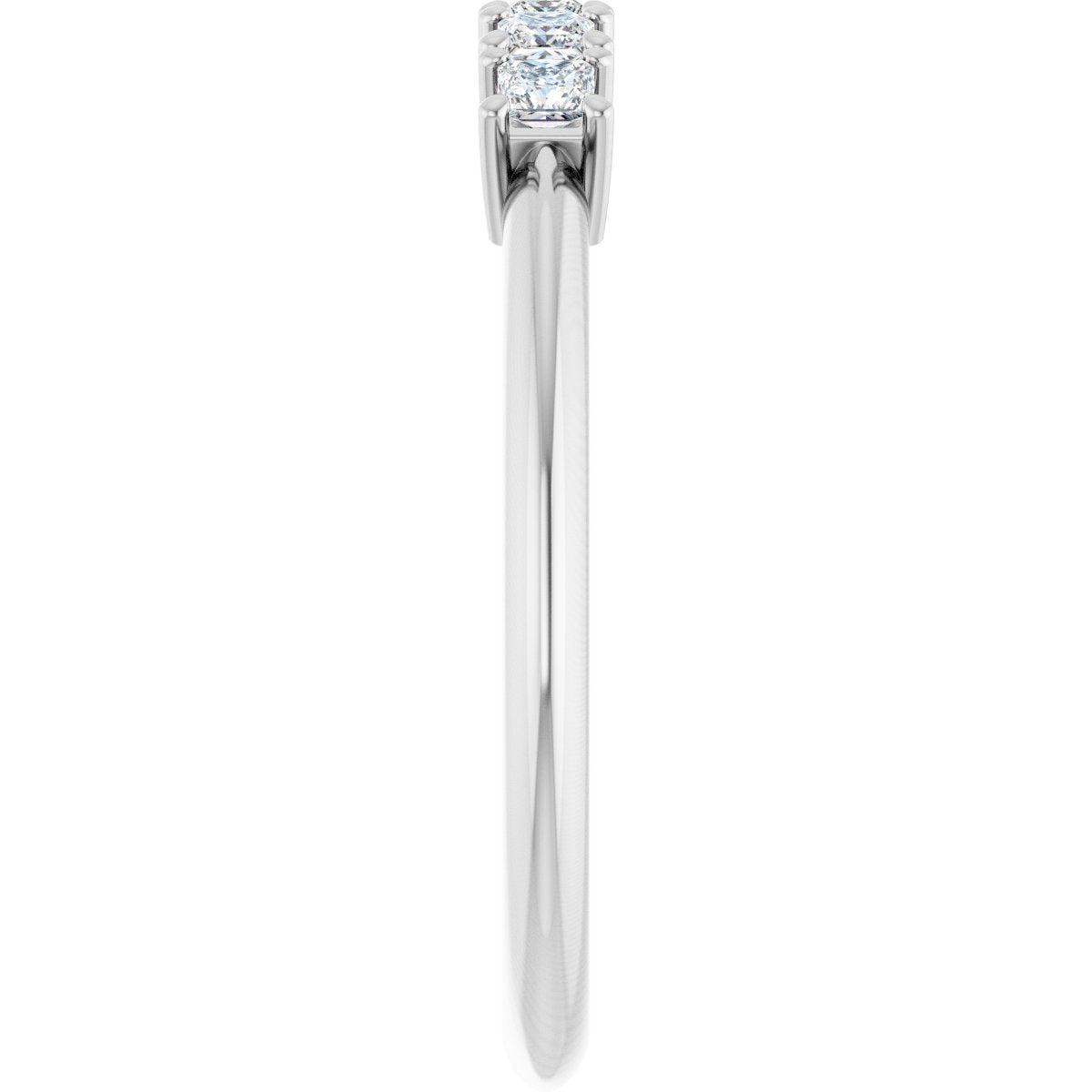 1/4 Ctw Square Lab-Grown Diamond Anniversary Band - White Gold - Lab Grown Diamond