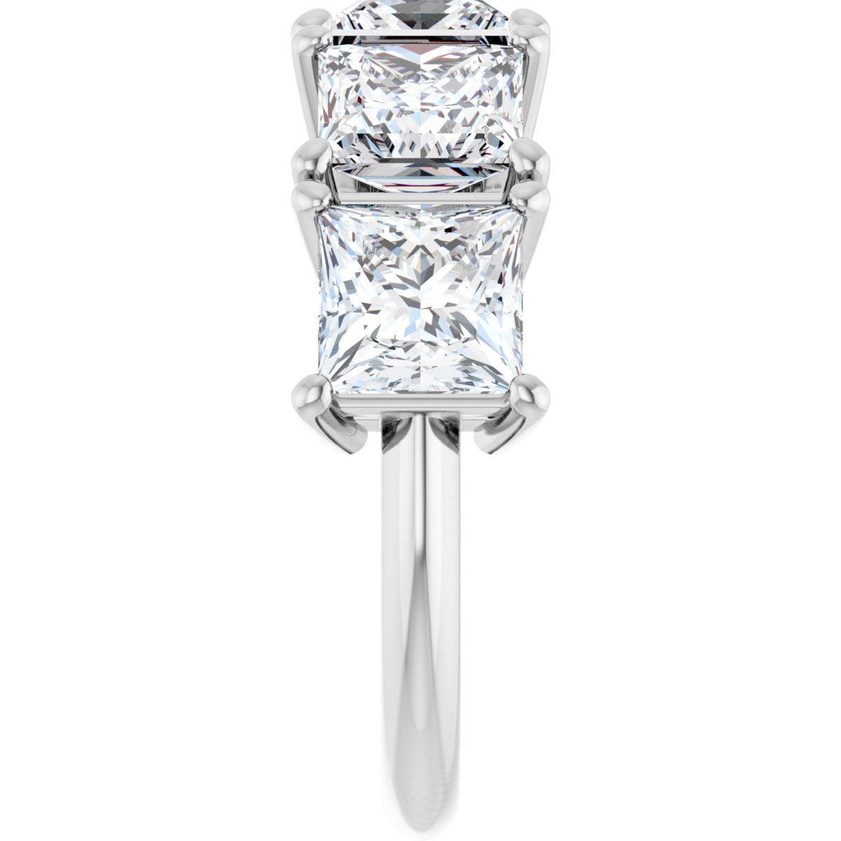 7 Ctw Square Lab-Grown Diamond Anniversary Band - White Gold - Lab Grown Diamond