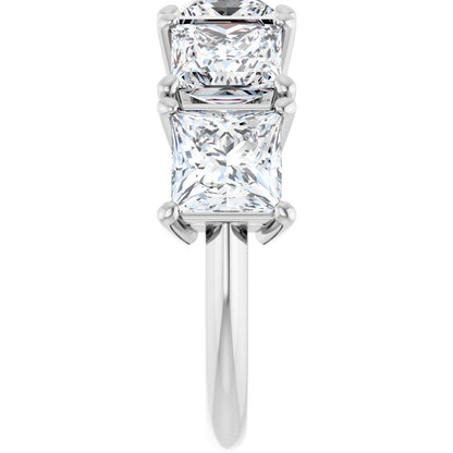 7 Ctw Square Lab-Grown Diamond Anniversary Band - White Gold - Lab Grown Diamond