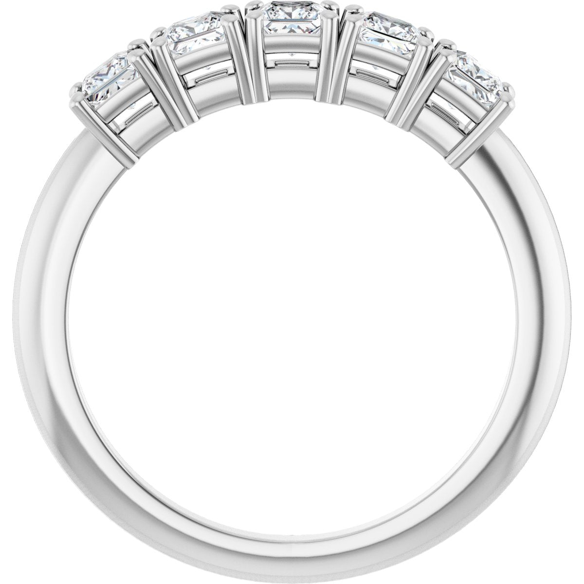 1/2 Ctw Square Lab-Grown Diamond Anniversary Band - White Gold - Lab Grown Diamond
